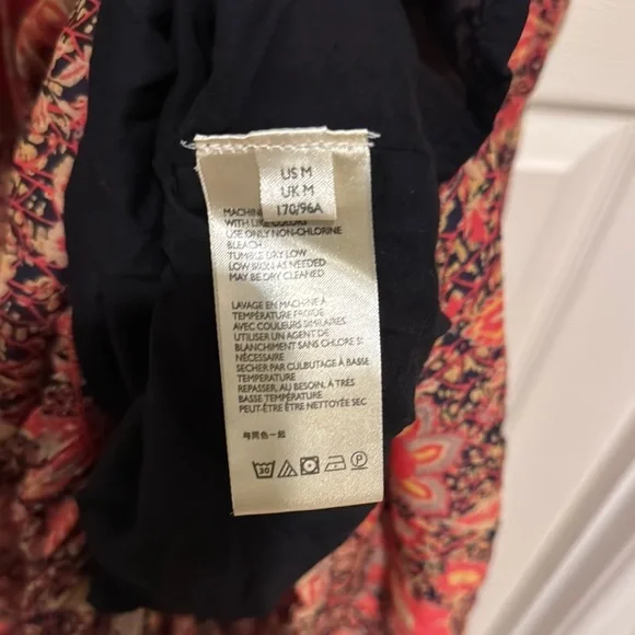 Free People Brown and Orange Smocked Tiered Maxi Dress Size M pre-owned. - Picture 4 of 8